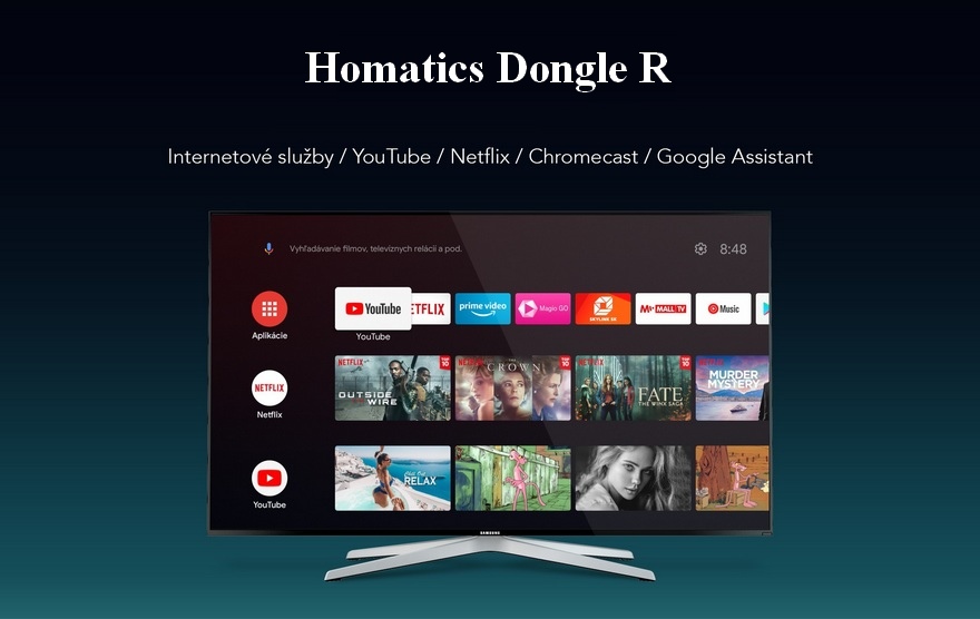 Homatics DONGLE R Android TV - 4K UHD multimediální přehrávač